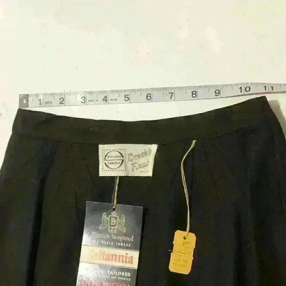 NWT Vintage Britannia 40s 50s 60s Doeskin Flannel Wool Pencil Skirt 22” Waist - Picture 4 of 7